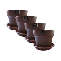 Pottery - Set De 4 Maceta Greta 19Cm Morena Y Sus Platos