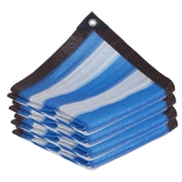 Magideal - Lona De Malla De Red Bloqueadora Solar Con Ojales, Cubierta Vegetal Azul Y Blanca, Tela De Sombra Plegable, Red De Sombra Para Piscinas De Jardín De 2Mx2M