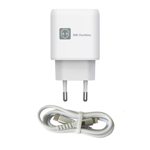 Cargador 25w Carga Rápida con Cable C a L para Apple Iphone