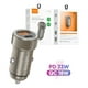 thumbnail image 2 of Cargador Auto Adaptador Carga Rápida 33w Tipoc 18w Usb 12-24 Gris cc542, 2 of 3