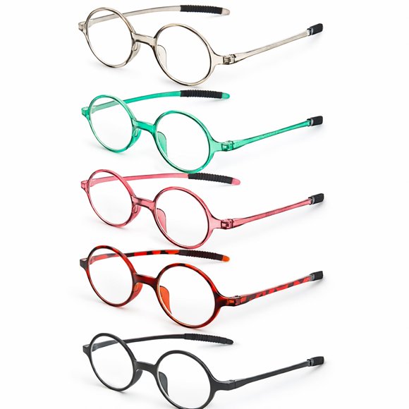 Gafas de lectura LOOKWORLD Pack de 5 retro redondas +2,5 dioptrías