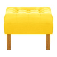 Bodevir - Pouf Wood 1C Felpa 04 Amarillo
