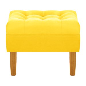 Bodevir - Pouf Wood 1C Felpa 04 Amarillo