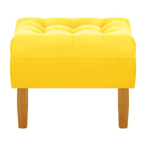 Bodevir - Pouf Wood 1C Felpa 04 Amarillo