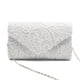 thumbnail image 1 of Elegante bolso de mano tipo sobre con encaje floral para mujer, ideal para graduación o boda., 1 of 8