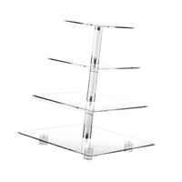 Bothyi - Soporte Para Cupcakes, Versátil, Resistente, Estable, Decorativo, Para Fiestas, Repostería, Eventos, Cuadrado, 4 Niveles