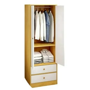 Crusec - Armario Closet De Madera 60X40X180 Con 2 Puertas Dormitorio