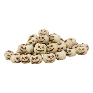Bothyi - 20 Figuras De Resina De Calabaza De Halloween Para Escritorio, Armario Y Chimenea, Color Blanco