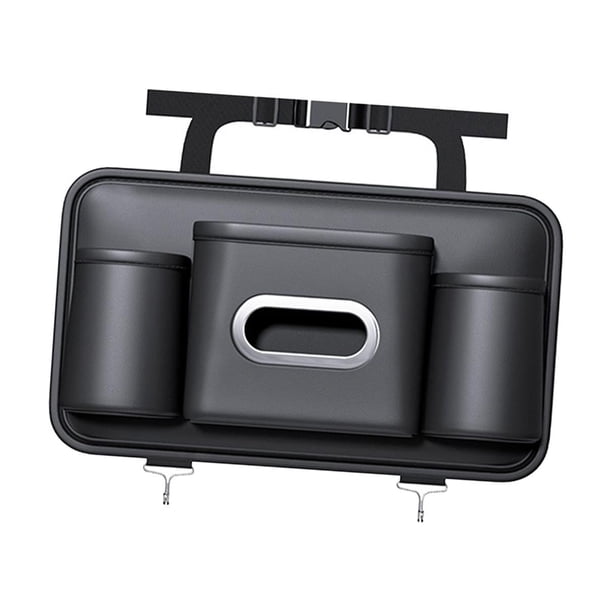 Organizador para asiento trasero de coche, organizador versátil para asiento trasero, caja de pañuelos para respaldo de asiento con correa de hebilla