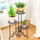 thumbnail image 2 of Soporte para plantas Sungmor de hierro fundido plegable de 3 niveles, 61 cm de alto, 2 of 7