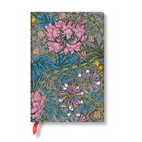 Paperblanks - Libreta William Morris Madreselva Rosa T. Dura Con Lineas, Mini