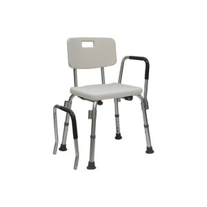 Maxcare - Silla Baño Ducha Con Apoyabrazo Desmontable Blanco Borrar