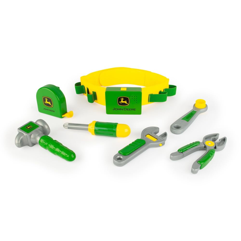 Tomy - Juego De Herramientas John Deere Deluxe Talking Toolbelt Para Niños De 2 Años O Más