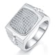 thumbnail image 1 of Anillos de Moissanita Hip Hop con Acabado iced out Color D/ E VVS1 Anillos de Plata Esterlina S925 con Diamantes Pavé Anillos de Moissanita Meñique para Hombre, 1 of 8