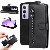 Gangxun - Funda Con Cremallera Para Oppo A3 Pro 5G, Carcasa Cartera De Cuero Pu Con Soporte Y Tarjetero