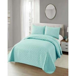 Genérico - Cubrecama Colchas Quilt De Verano King Celeste