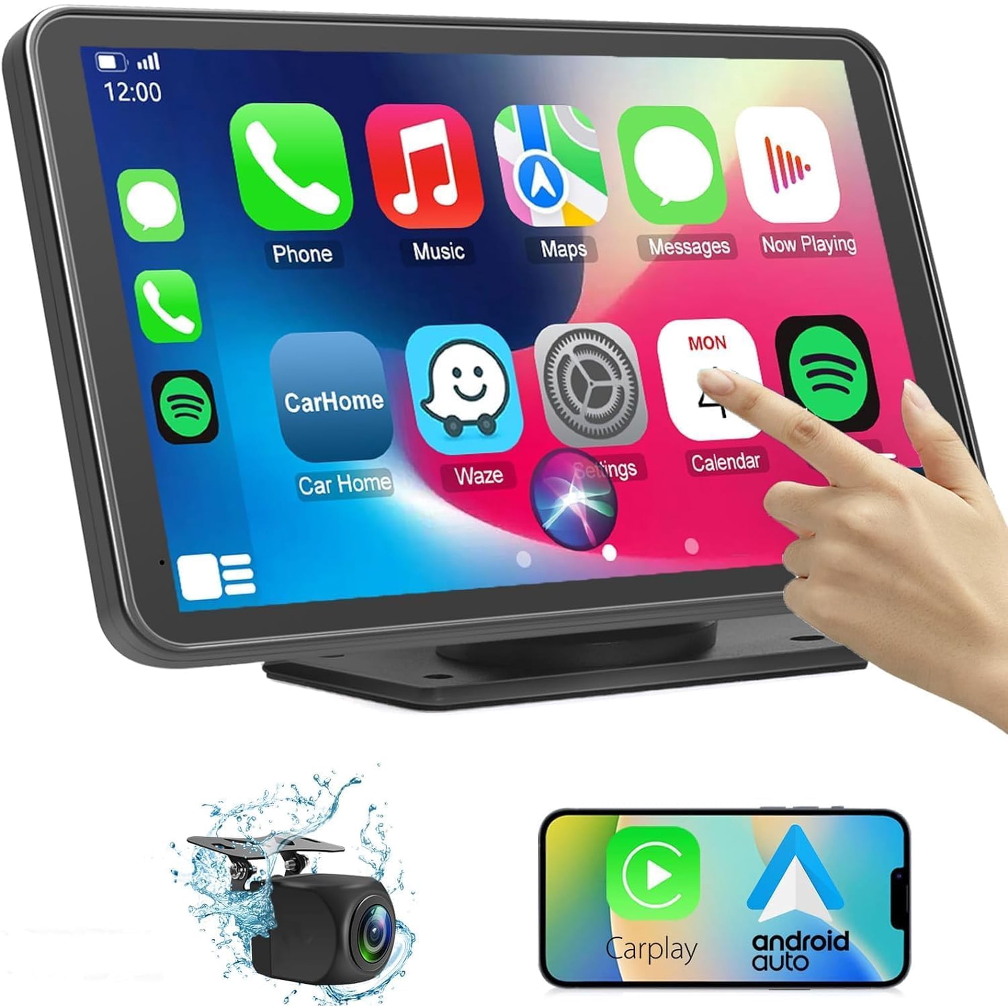 Estéreo De Coche Inalámbrico Buonaidea Con Carplay Y Android Auto Hd De 7 Pulgadas