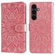 thumbnail image 4 of Funda tipo cartera FOXDOCK para Samsung Galaxy S25 FE , diseño girasol en relieve, cuero PU, cierre magnético, soporte y tarjetero, 4 of 5
