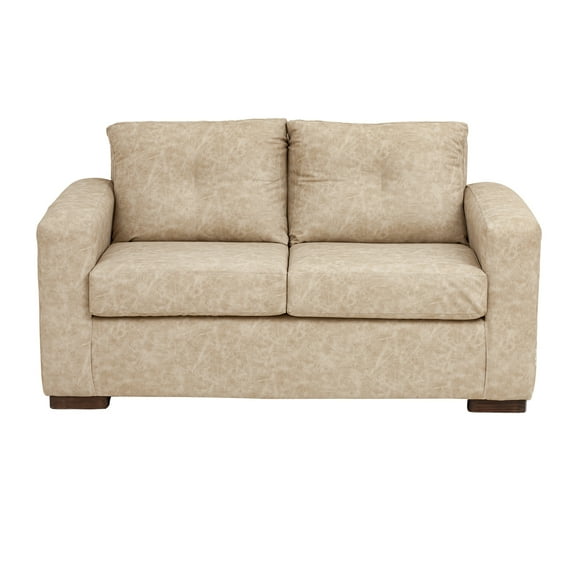 Sofá Franco 2 Cuerpos Cuero Auris Beige