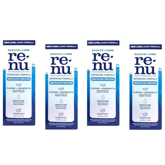 Solución para lentes de contacto Renu Fresh Travel, tamaño 60 ml (paquete de 4)