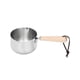thumbnail image 3 of Sartén para cocinar, calentador de , leche de calentamiento con mango largo, utensilios de cocina, sartén para leche, olla para sopa para Mango de madera L, 3 of 5
