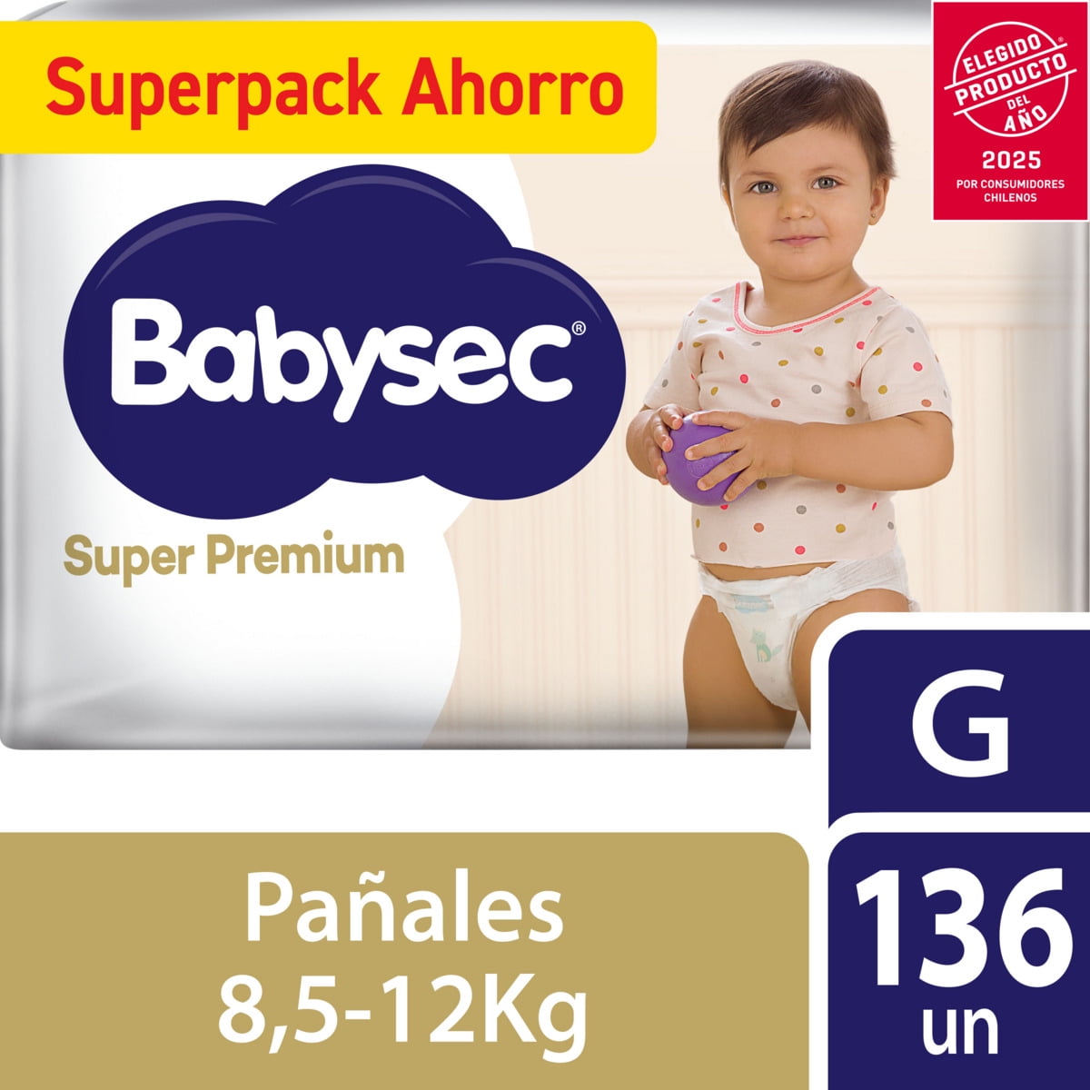 Pañal Babysec Super Premium G 136un