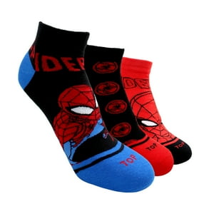 Top - Calcetines Cortos Algodón Niños Pack 3 Spider-Man C4 Talla 36-40