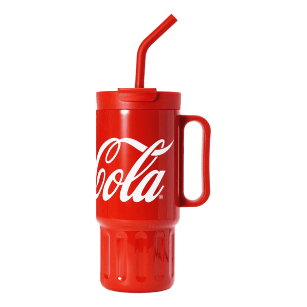 COCA COLA Germ Termo Súper Tumbler Mug Vaso 1200ML Frío O Caliente Vaso Térmico Rojo