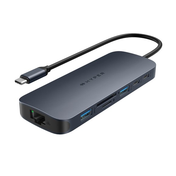 Hub USB‑C Hyper de 11 puertos, 2× HDMI 4K 60 Hz, 140 W PD 3.1