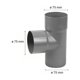 thumbnail image 2 of TEE PVC SANITARIA GRIS CEM/CEM/CEM 75MM, 2 of 2
