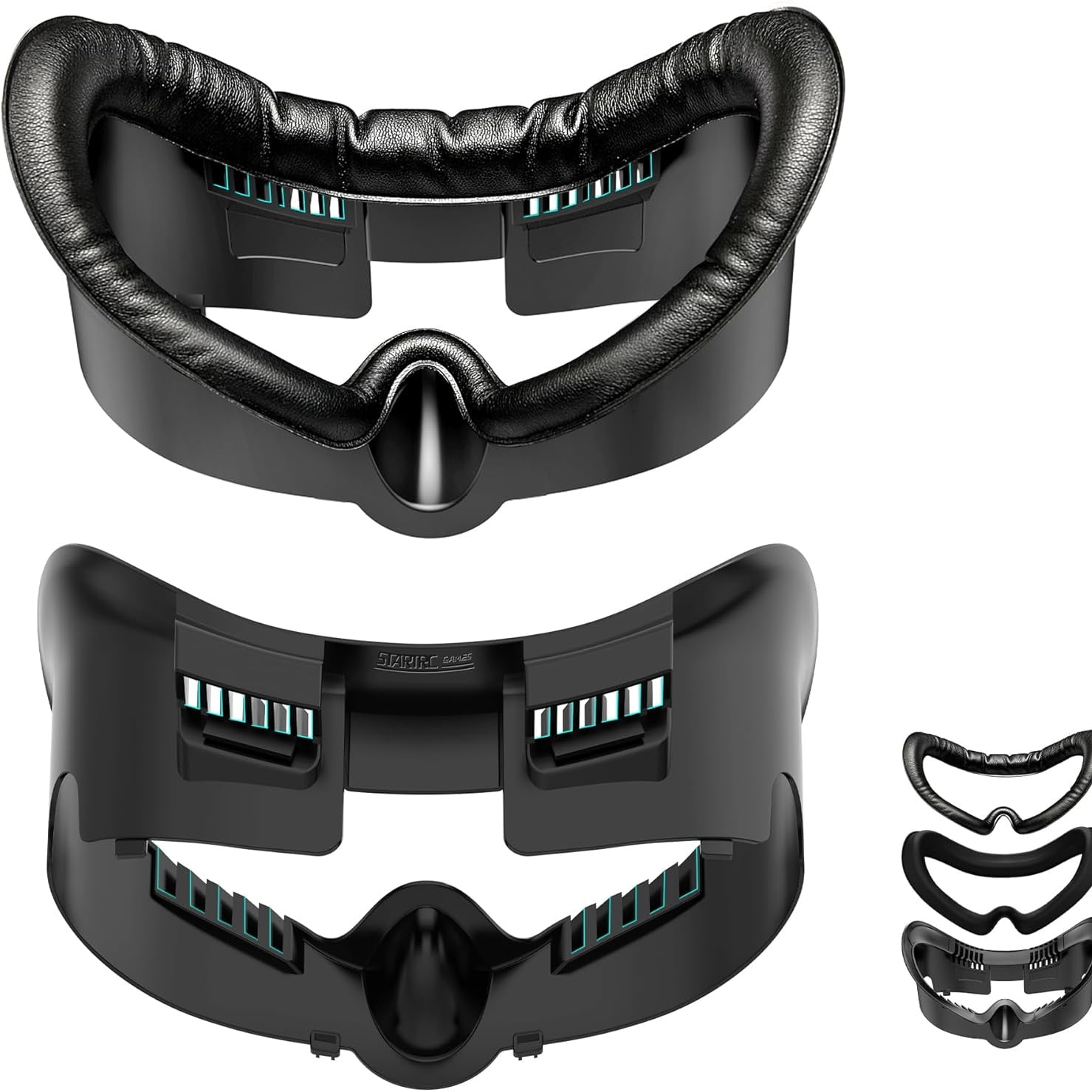 Genérico - Interfaz Facial Y Almohadilla Para La Cara Para Meta Quest 3 - Lycra De Seda De Hielo Reemplazable Y Cuero De Pu A Prueba De Sudor, Diseño De Circulación De Aire Accesorios Para Meta Quest 3-negro