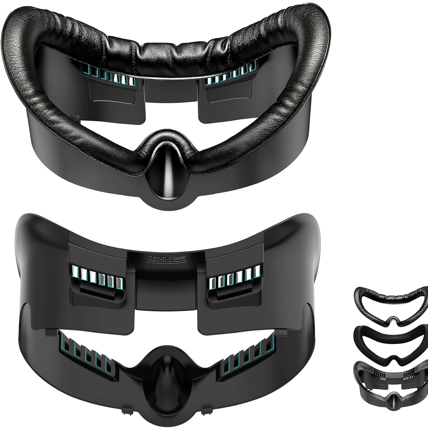 Genérico - Interfaz Facial Y Almohadilla Para La Cara Para Meta Quest 3 - Lycra De Seda De Hielo Reemplazable Y Cuero De Pu A Prueba De Sudor, Diseño De Circulación De Aire Accesorios Para Meta Quest 3-Negro