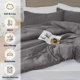 thumbnail image 3 of Juego de edredón Quataly Queen Grey, 3 piezas, para todas las estaciones, 3 of 7