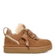 thumbnail image 2 of Zapatilla UGG LOWMEL de gamuza castaña para mujer con forro de lana, 2 of 8