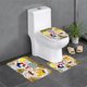 thumbnail image 1 of Richie Rich Juego de 3 alfombras de baño de coral fleece: tapete de baño + alfombra de inodoro en forma de U + funda de tapa de inodoro en forma de O, 1 of 6