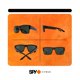 thumbnail image 3 of Gafas de sol Spy Cyrus 58 mm negro/verde gris cuadrado, 3 of 5