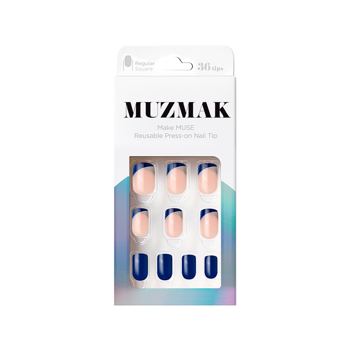 Muzmak - - Uñas Press On Edge Line Regular Square 36 U.