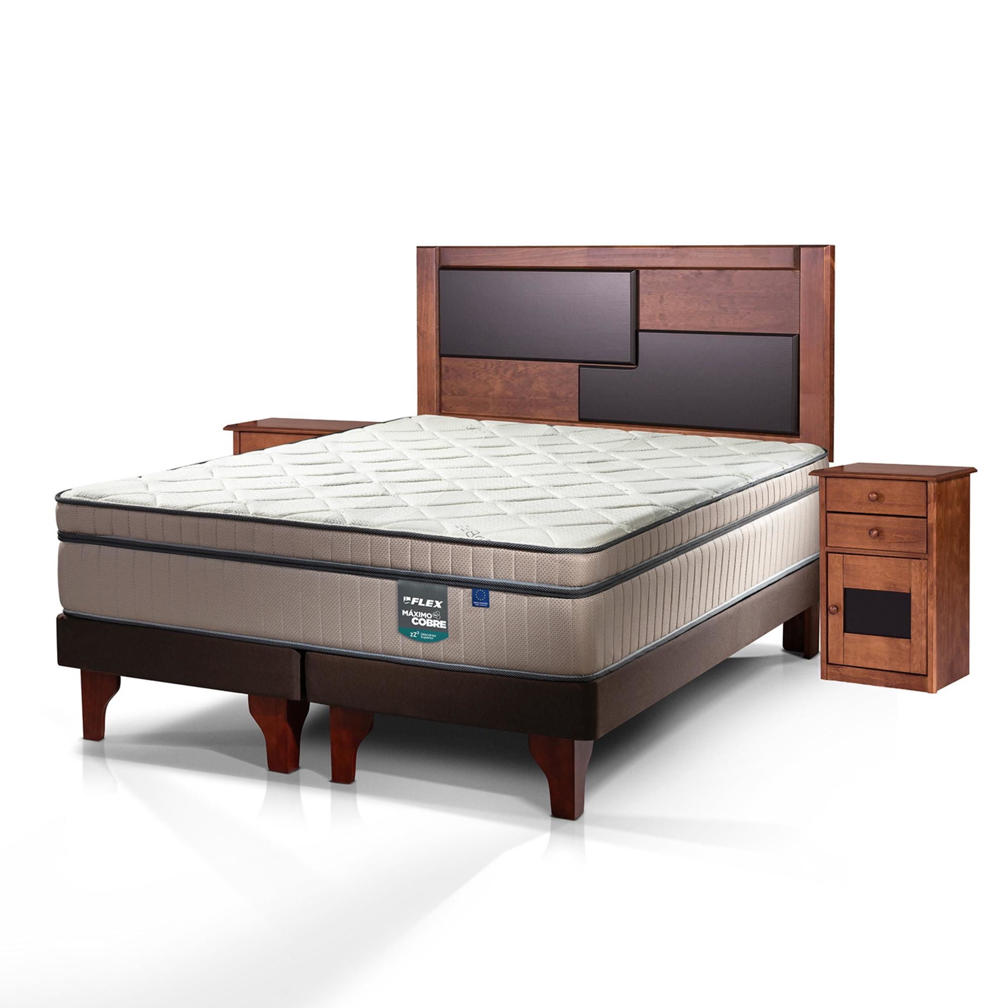 Cama Europea Maximo Cobre 2 Plaza Base Dividida + Set Colonia