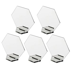 Bothyi - 5 Piezas De Tarjetas De Lugar De Acrílico Transparente, Tarjetas De Nombre, Placas En Blanco Diy Para Boda