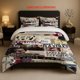 thumbnail image 1 of Supernatural Teen Drama \"Teen Wolf\" Character Dialogue And Symbol Collage Pattern Three-Piece Set Soft And Comfortable bedding Available in All Seasons, 1 of 5