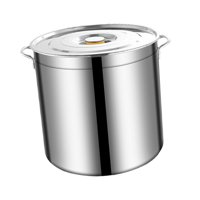 Magideal - Olla De Acero Inoxidable, Utensilios De Cocina Grandes, Cubo De Aceite, Resistente, Fácil De Limpiar, Olla Para Pasta, Olla De Cocina Alta Para Hotel, 6L