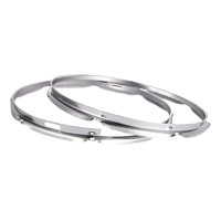 Magideal - 2X Buzgo De Bombo Set Lug Batter Batter Hoop Sturdy Percussion Instrument Accessors Rims De Tambor De Reemplazo Para Mejorar El Sonido , 14 Pulgadas 8 14 Pulgadas 8 Agujeros