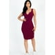 thumbnail image 1 of Vestido Ajustado Casual de Canalé con Cuello Dividido, 1 of 2