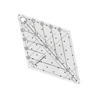 Magideal - Plantilla De Acolchado De Diamante De 60 Grados Plantillas De Acolchado Gratuitas Regla De Costura Ligero Claro Para Aficionados Al Bordado Diseños De Grande