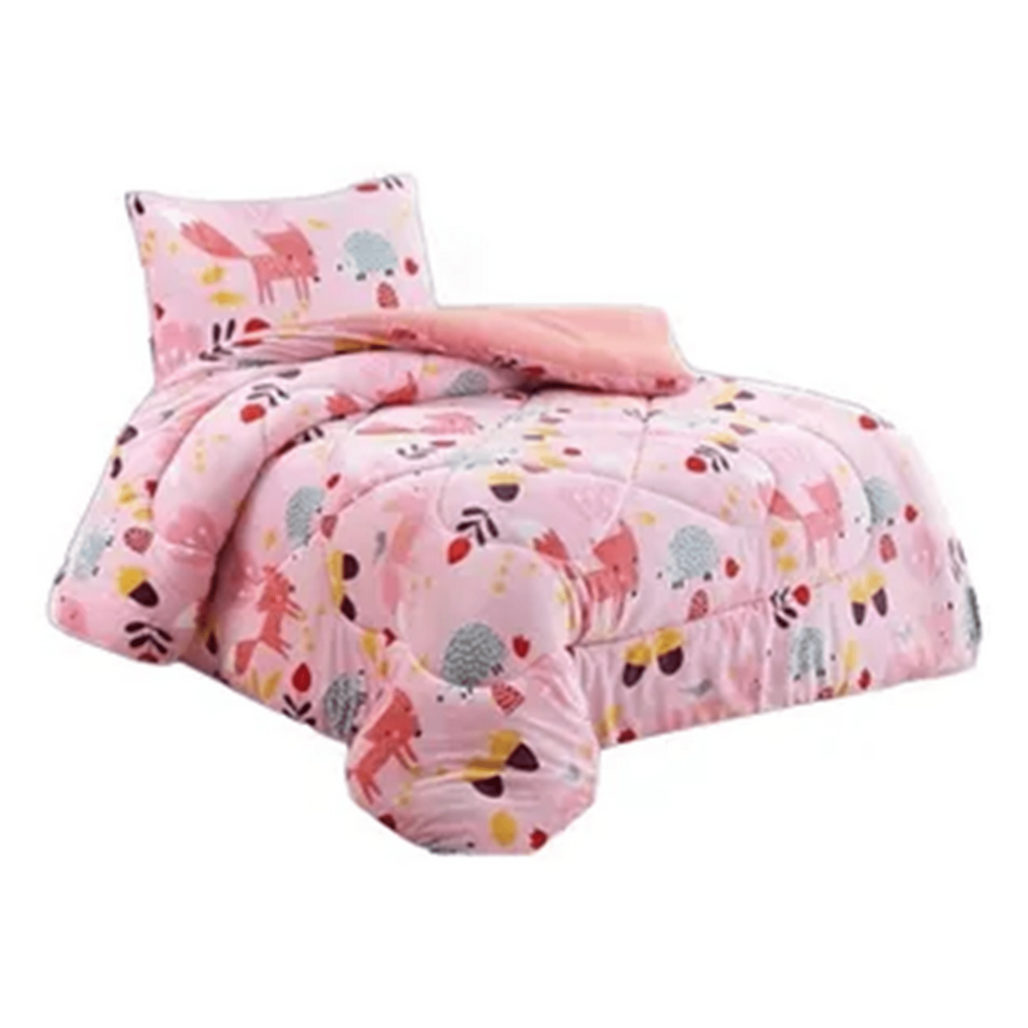 Genérico - Cobertor Chiporro Infantil 1.5 Plaza Rosa Zorro