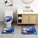 thumbnail image 2 of Pavo Real Juego de 3 alfombras de baño de coral fleece: tapete de baño + alfombra de inodoro en forma de U + funda de tapa de inodoro en forma de O, 2 of 6