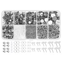 Magideal - Para Pendientes Fabricación De Joyas Con Caja De Transporte Fabricación De Pendientes Diy Espaldas De Pendientes Espaldas De Pendientes De Mari