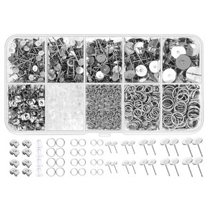 Magideal - Para Pendientes Fabricación De Joyas Con Caja De Transporte Fabricación De Pendientes Diy Espaldas De Pendientes Espaldas De Pendientes De Mari