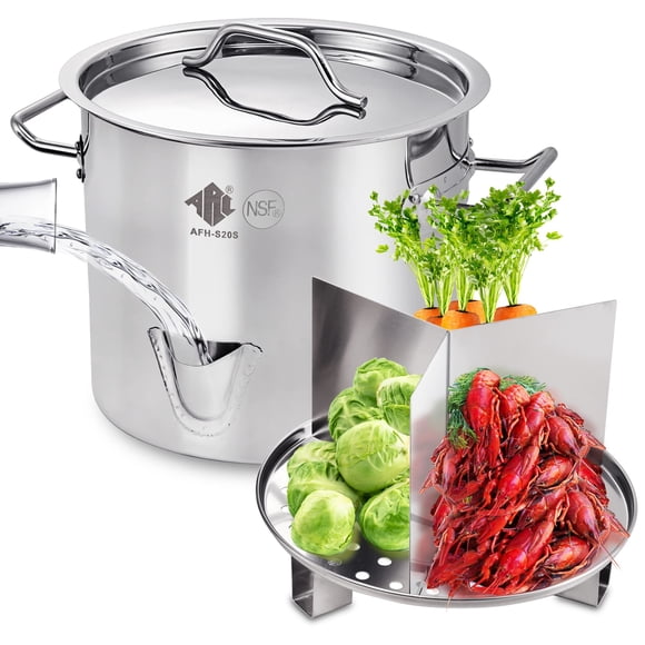 Vaporizador de Tamales ARC 32QT de Acero Inoxidable con Boquilla 8 Gal