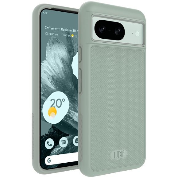 Funda TUDIA de doble capa a prueba de golpes para Google Pixel 8, color verde